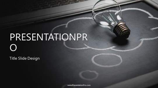 Idea Board Widescreen PowerPoint Template title slide design