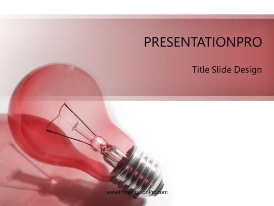 Idea Brainstorm Red PowerPoint Template title slide design