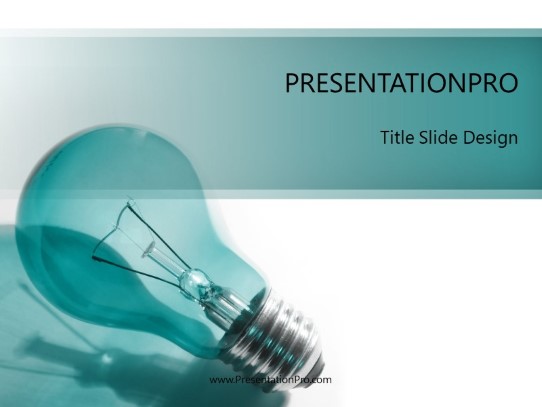 Idea Brainstorm Teal PowerPoint Template title slide design