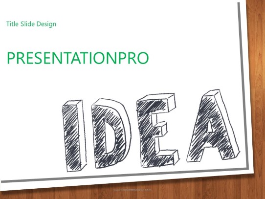 Idea Drawing PowerPoint Template title slide design
