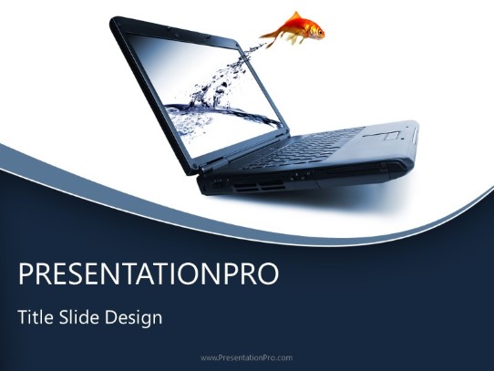 Jumping Goldfish PowerPoint Template title slide design