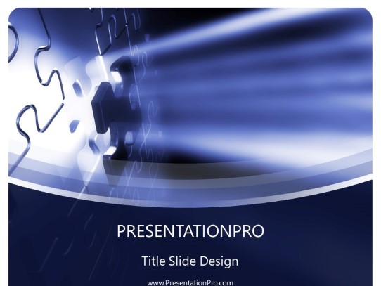 Last Piece PowerPoint Template title slide design