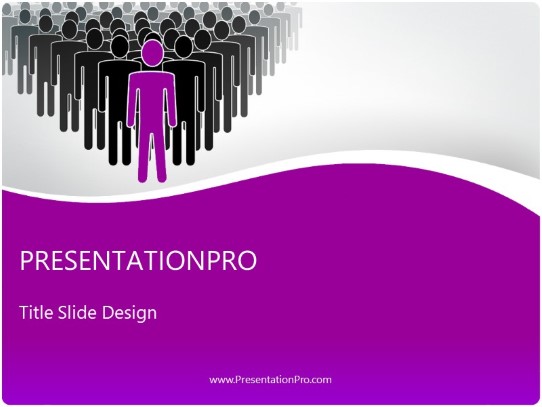 Leader Front Purple PowerPoint Template title slide design