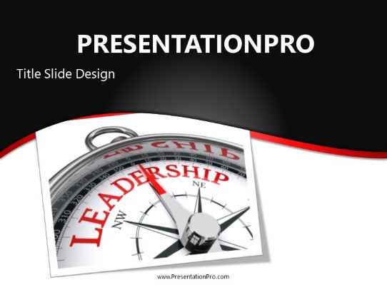 Leadership Compass B PowerPoint Template title slide design