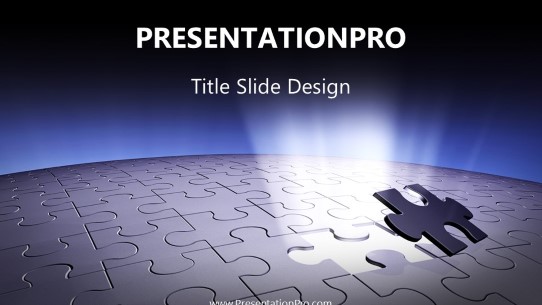 Missing Piece Widescreen PowerPoint Template title slide design