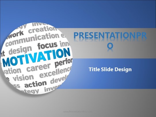 Motivation World Cloud PowerPoint Template title slide design