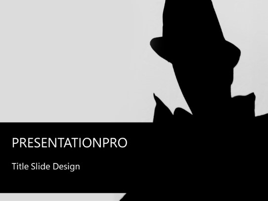 Mystery Detective PowerPoint Template title slide design