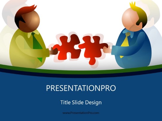 Negotiation Solution PowerPoint Template title slide design