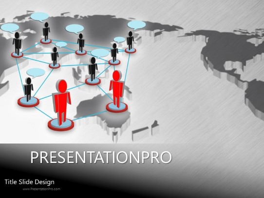 Network Communication PowerPoint Template title slide design
