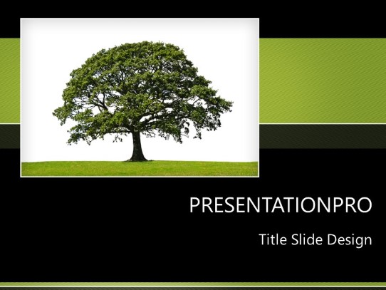 Oak Strength PowerPoint Template title slide design