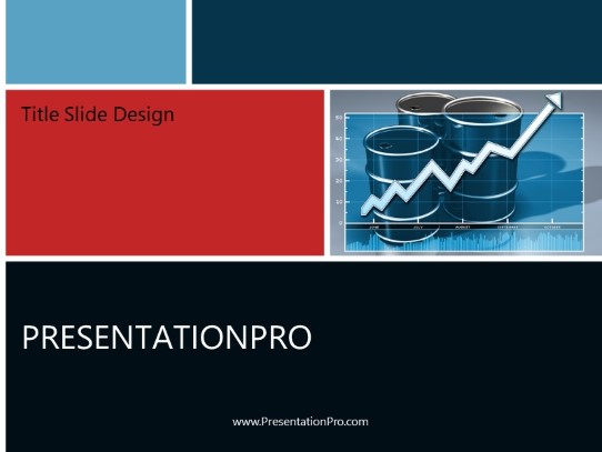 Oil Price Rising PowerPoint Template title slide design