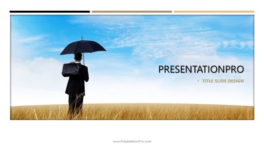 Outdoors Agent Widescreen PowerPoint Template title slide design