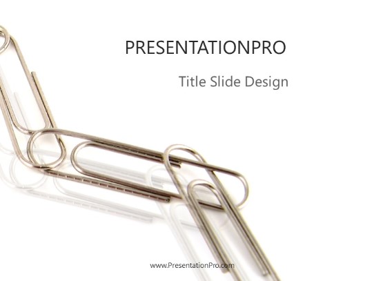 Paperclips PowerPoint Template title slide design