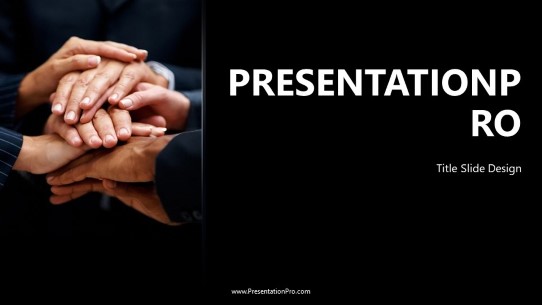 Partnership Go Team Widescreen PowerPoint Template title slide design