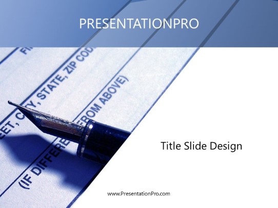 Pen Application PowerPoint Template title slide design