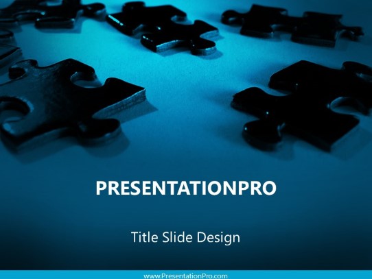 Puzzle Scatter PowerPoint Template title slide design