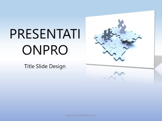 Puzzle Solved PowerPoint Template title slide design