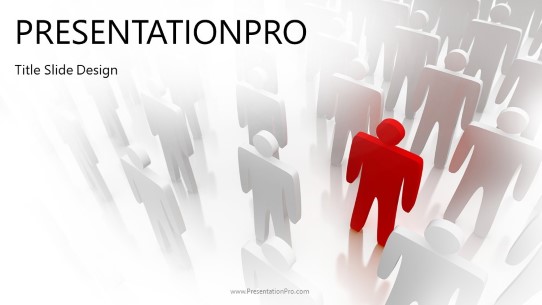 Red Figure Stand Out 01 Widescreen PowerPoint Template title slide design