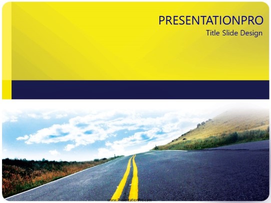 Road Less Traveled PowerPoint Template title slide design
