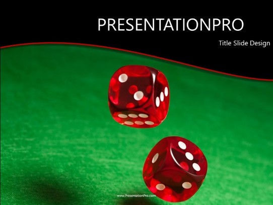 Roll Of The Dice PowerPoint Template title slide design