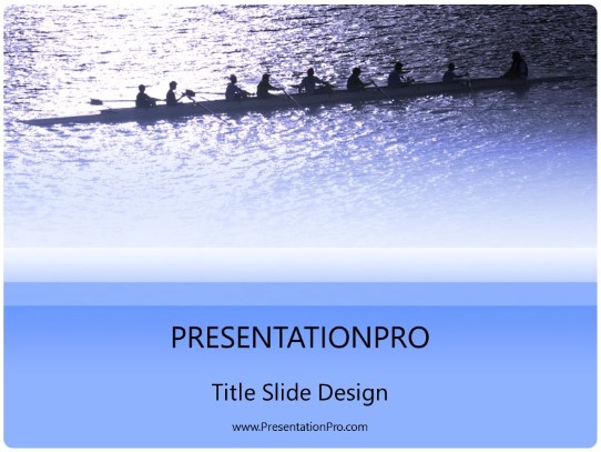 Rowing Team PowerPoint Template title slide design