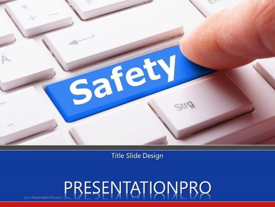 Saftey Key PowerPoint Template title slide design