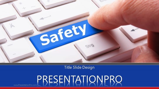 Saftey Key Widescreen PowerPoint Template title slide design