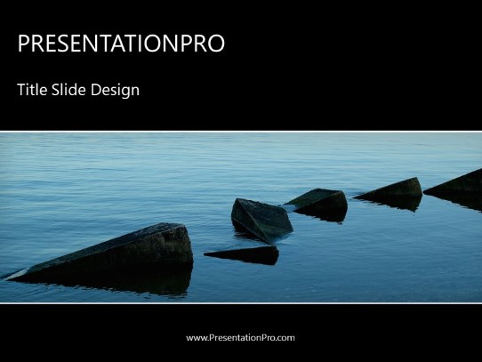 Stepping Stones PowerPoint Template title slide design