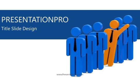 Stick Wave Widescreen PowerPoint Template title slide design