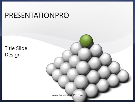 Subordinate Stack Green PowerPoint Template title slide design