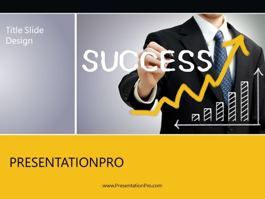 Success And Charts PowerPoint Template title slide design