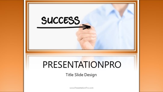 Success Direction Orange Widescreen PowerPoint Template title slide design