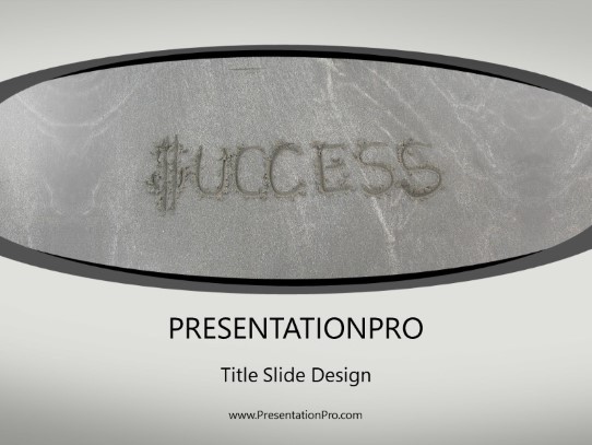 Success Sand PowerPoint Template title slide design