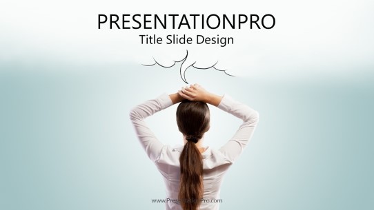 Suit Thoughts 02 Widescreen PowerPoint Template title slide design