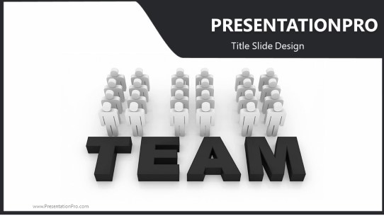 Team In Motion B Widescreen PowerPoint Template title slide design