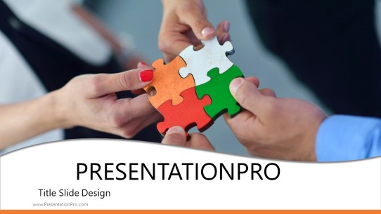 Team Solution Widescreen PowerPoint Template title slide design