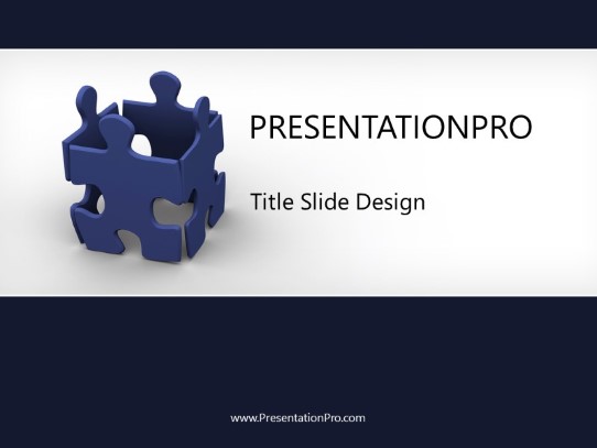 Teamwork Puzzle PowerPoint Template title slide design
