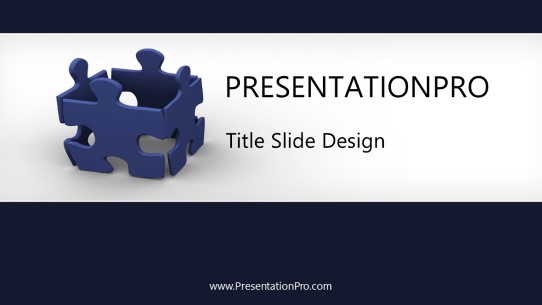 Teamwork Puzzle 01 Widescreen PowerPoint Template title slide design