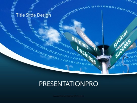 Tech Post PowerPoint Template title slide design