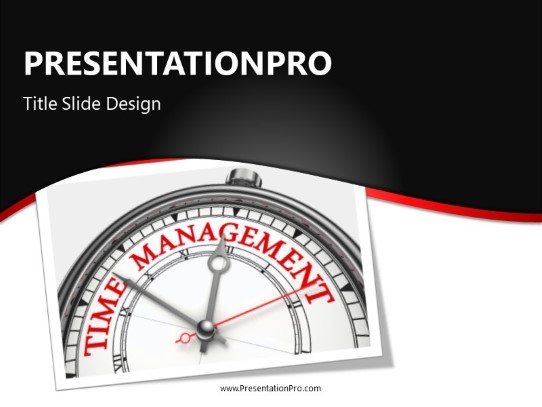 Time Management B PowerPoint Template title slide design