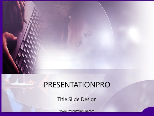 Timely Purple PowerPoint Template title slide design