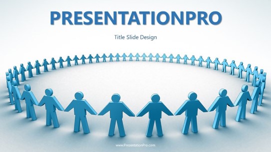 Unity Circle Widescreen PowerPoint Template title slide design