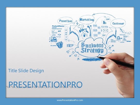Writing Strategy PowerPoint Template title slide design