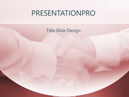 Agree Burgandy PowerPoint Template title slide design