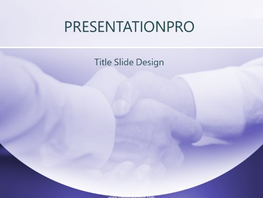 Agree Purple PowerPoint Template title slide design