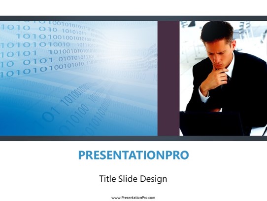 Airport Business Thinker PowerPoint Template title slide design