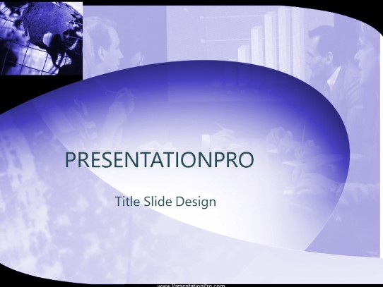 Annual Blue PowerPoint Template title slide design