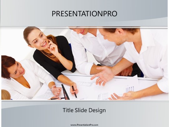 Architect Discussing PowerPoint Template title slide design