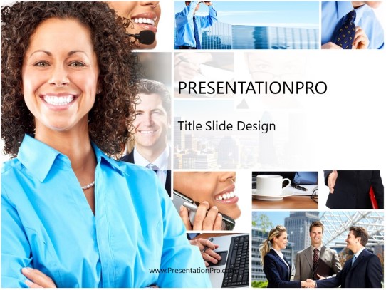 Biz Related PowerPoint Template title slide design