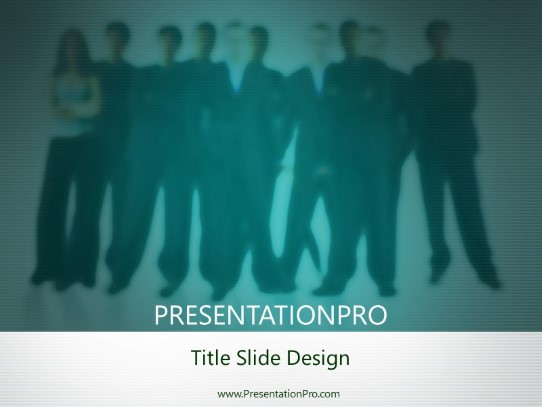 Blurry Group PowerPoint Template title slide design